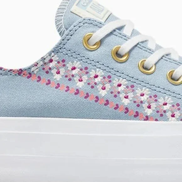 😍NWT😍 Chuck Taylor All Star Lift Embroidered Florals, Size 10.5 Women's - Picture 8 of 8